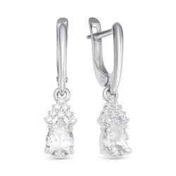 z2-9736 Серьги с фианитами. Серебро 925.