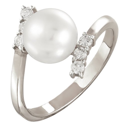 z1-8305 Кольцо с жемчугом. Серебро 925. 