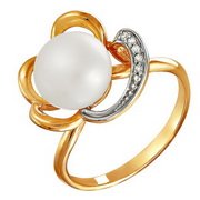 z1-8569 Кольцо с жемчугом. Золото 585. 