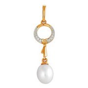 z3-8498 Подвеска с жемчугом. Золото 585.