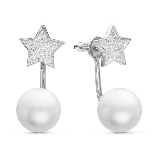 z2-9176 Серьги с жемчугом. Серебро 925. 