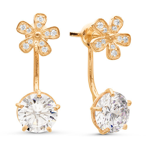 z2-9311k Серьги с фианитами. Серебро 925. 