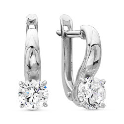 z2-9395 Серьги с фианитами. Серебро 925.