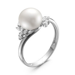 z1-9434 Кольцо с жемчугом. Серебро 925.