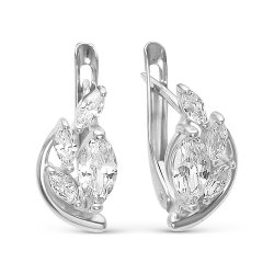 z2-9156 Серьги с фианитами. Серебро 925.