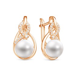 z2-9988 Серьги с жемчугом. Золото 585.