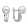 z2-8892 Серьги с жемчугом. Серебро 925. 