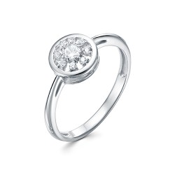 z1-9385 Кольцо с фианитами. Серебро 925.