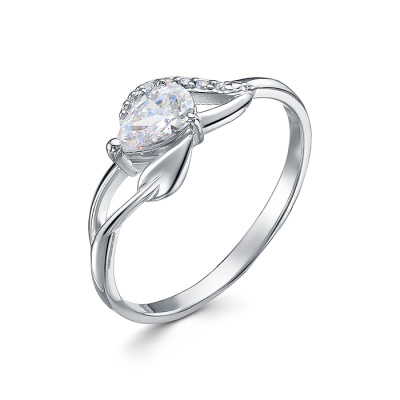 z1-10474 Кольцо с фианитами. Серебро 925.