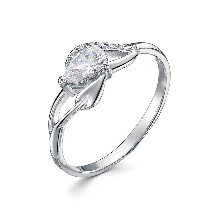 z1-10474 Кольцо с фианитами. Серебро 925.  