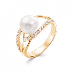 1-8513 Кольцо с жемчугом. Золото 585.