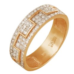 z1-7904 Кольцо с бриллиантовой россыпью. Золото 585.