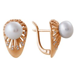 z2-7776 Серьги с жемчугом. Золото 585.