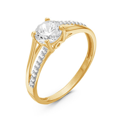 z1-9257 Кольцо с фианитами. Золото 585.