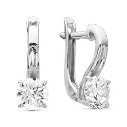 z2-9397 Серьги с фианитами. Серебро 925.