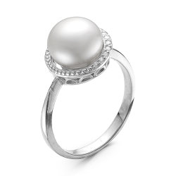 z1-9428 Кольцо с жемчугом. Серебро 925.