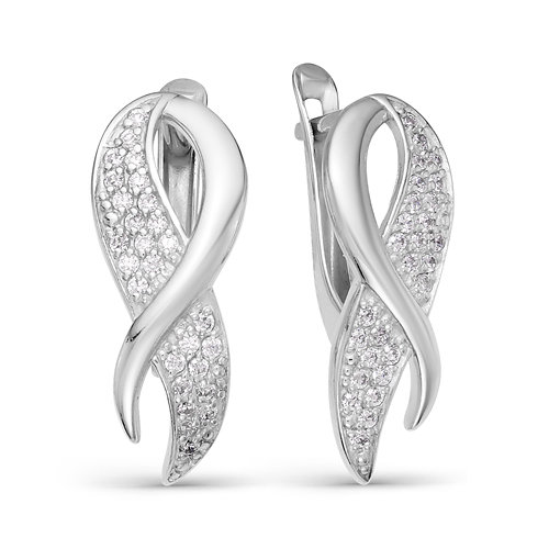 z2-9749 Серьги с фианитами. Серебро 925. 
