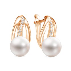 z2-9965 Серьги с жемчугом. Золото 585.