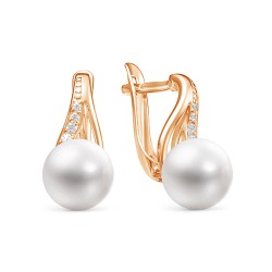 z2-10019 Серьги с жемчугом. Золото 585.