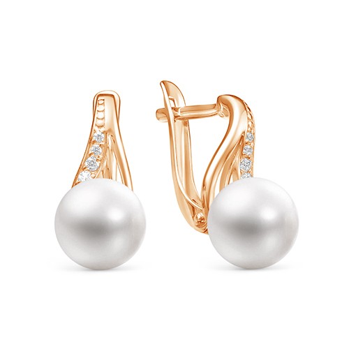 z2-10019 Серьги с жемчугом. Золото 585. 