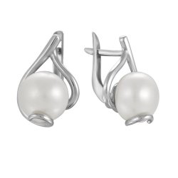z2-8627 Серьги с жемчугом. Серебро 925.