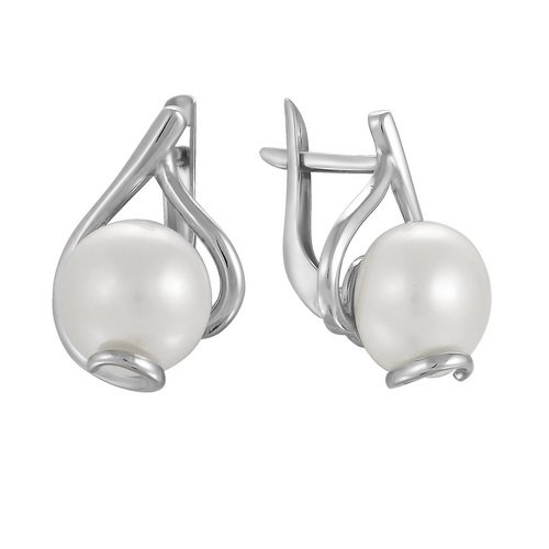 z2-8627 Серьги с жемчугом. Серебро 925. 