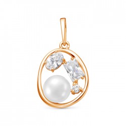 z3-10375 Подвеска с жемчугом. Золото 585.