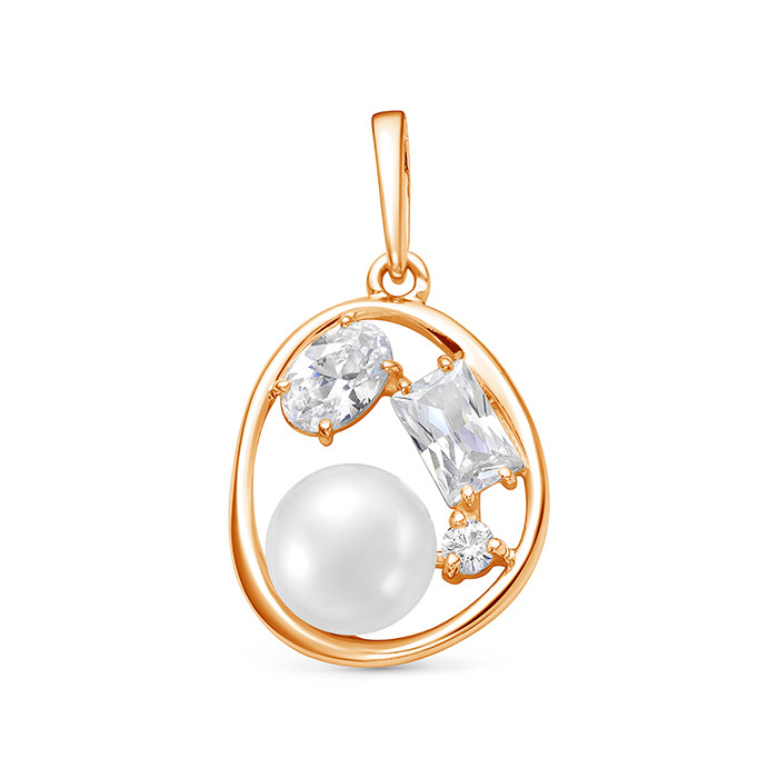 z3-10375 Подвеска с жемчугом. Золото 585. 