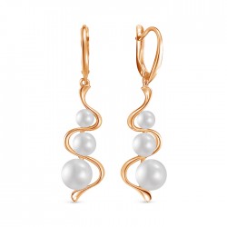 z2-10567 Серьги с жемчугом. Серебро 925.