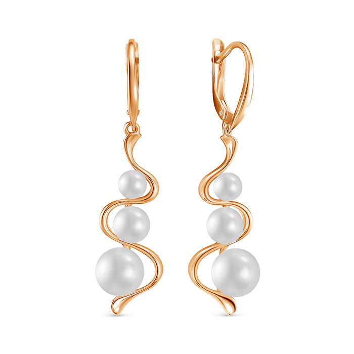 z2-10567 Серьги с жемчугом. Серебро 925. 