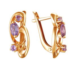 z2-360 Серьги с фианитами. Серебро 925.