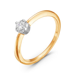 z1-8778 Кольцо с бриллиантом.Золото 585.