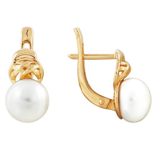 z2-5017 Серьги с жемчугом. Золото 585. 