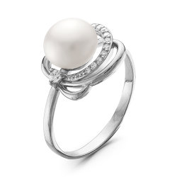 z1-9383 Кольцо с жемчугом. Серебро 925.