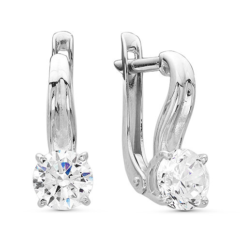 z2-9400 Серьги с фианитами. Серебро 925. 