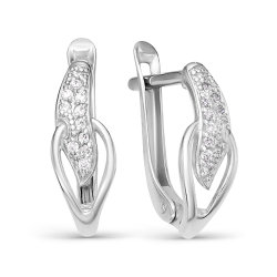 z2-9751 Серьги с фианитами. Серебро 925.