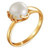 z1-8597 Кольцо с жемчугом. Серебро 925. 