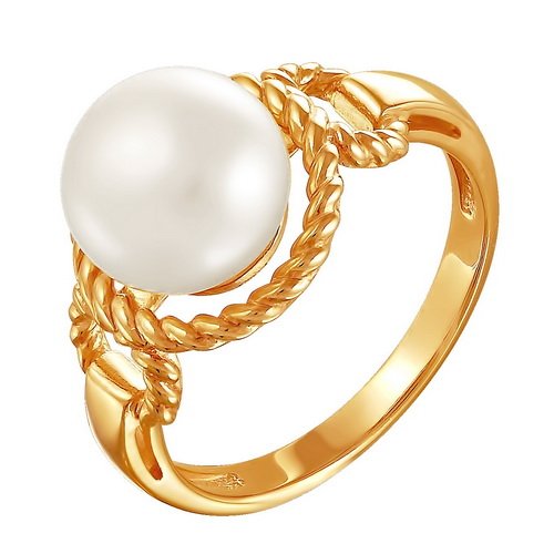 z1-8672 Кольцо с жемчугом. Золото 585. 