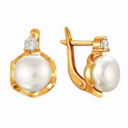 z2-8335 Серьги с жемчугом. Золото 585.