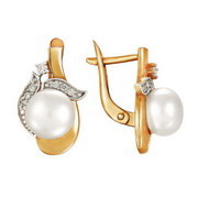 z2-8336 Серьги с жемчугом. Золото 585. 