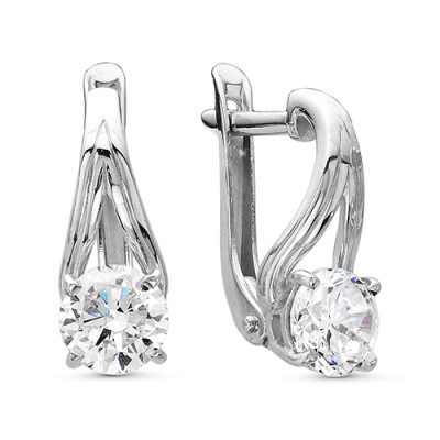 z2-9399 Серьги с фианитами. Серебро 925.
