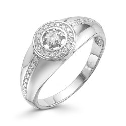 z1-9564 Кольцо с фианитами. Серебро 925.