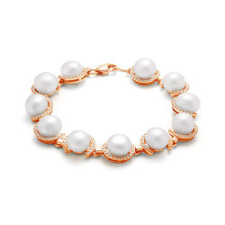 z8-103 Браслет с жемчугом. Золото 585.