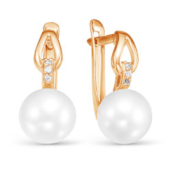 z2-9703 Серьги с жемчугом. Золото 585.