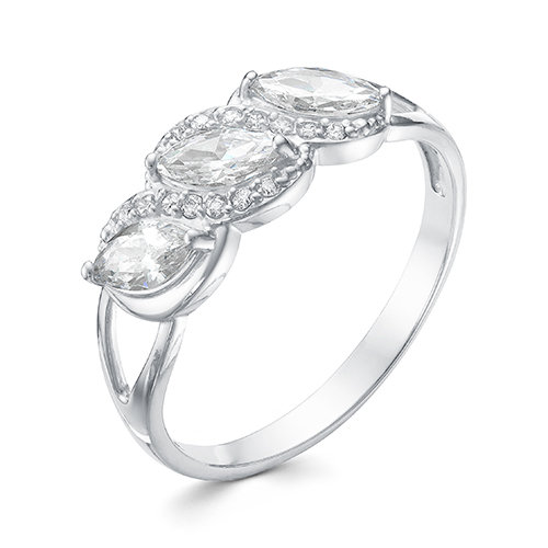 z1-9837 Кольцо с фианитами. Серебро 925. 