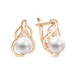 z2-9985 Серьги с жемчугом. Золото 585.