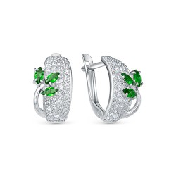 z2-10121 Серьги с фианитами. Серебро 925.