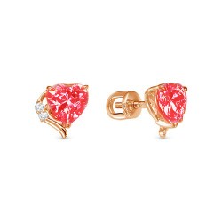 z 2-10243 Серьги с фианитами. Золото 585.