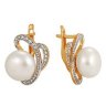 z2-8020 Серьги с жемчугом. Серебро 925. 
