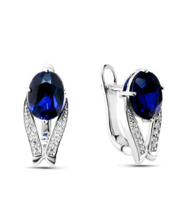z2-8375 Серьги с фианитами. Серебро 925.